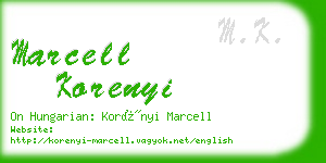 marcell korenyi business card